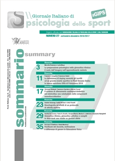 GIPS- Il Giornale Italiano di psicologia dello Sport, n° 27